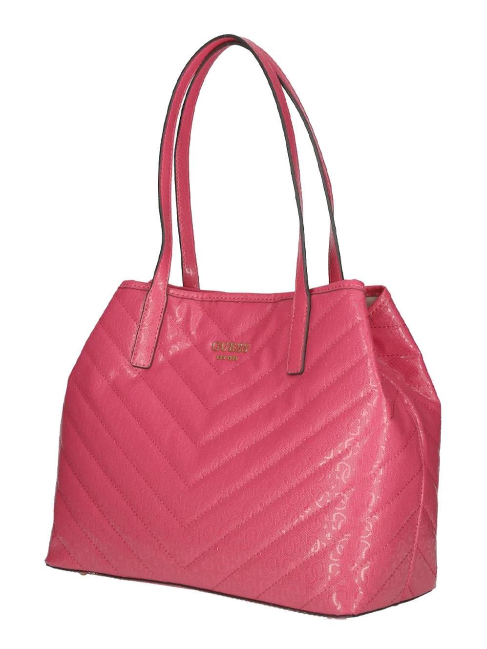 Guess Vikky Shoulder Bag Fuchsia - Buy At Outlet Prices!