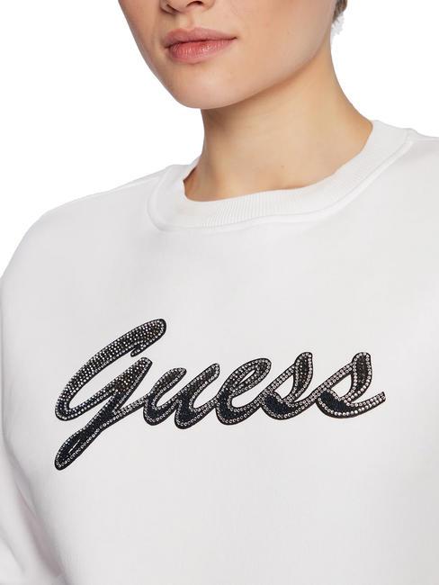 LOGO Sweatshirt with logo print purwhite - Women's Sweatshirts