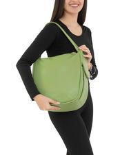 LESAC TRIO Hammered leather backpack green apple - Women’s Bags - 4