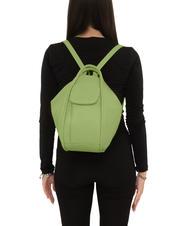 LESAC TRIO Hammered leather backpack green apple - Women’s Bags - 5