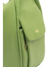 LESAC TRIO Hammered leather backpack green apple - Women’s Bags - 8
