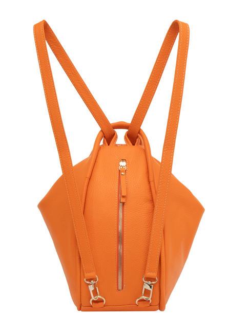 TRIO Hammered leather backpack orange - Women&rsquo;s Bags