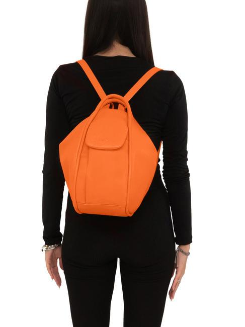 TRIO Hammered leather backpack orange - Women&rsquo;s Bags