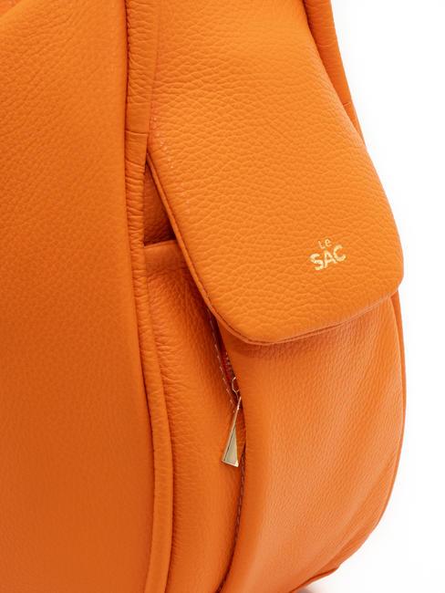 TRIO Hammered leather backpack orange - Women&rsquo;s Bags