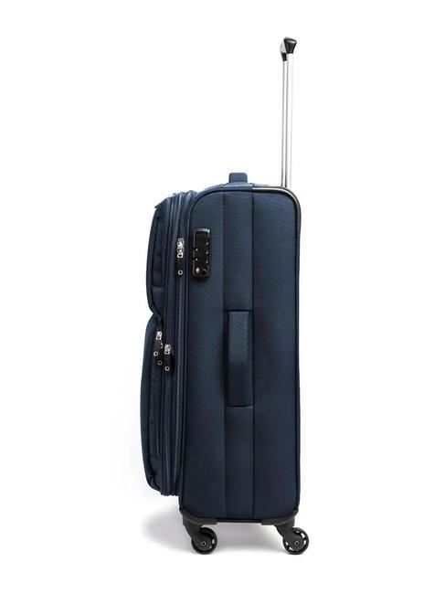 ECO-MOOD Medium size expandable trolley night blue - Semi-rigid Trolley Cases