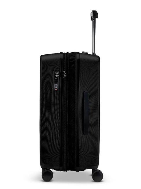 RITMO Large expandable trolley Black - Rigid Trolley Cases