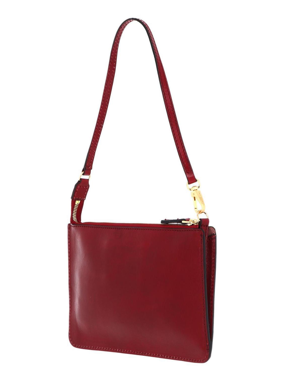 Flat deals leather bag