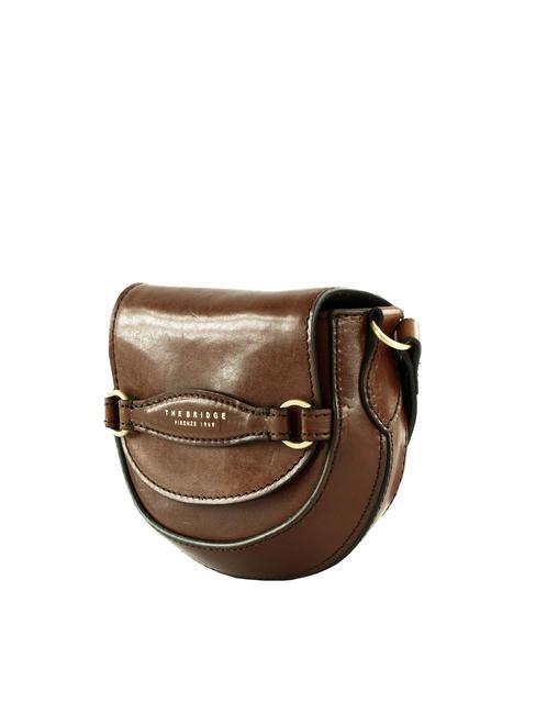 BETTINA Mini leather shoulder bag BROWN - Women’s Bags