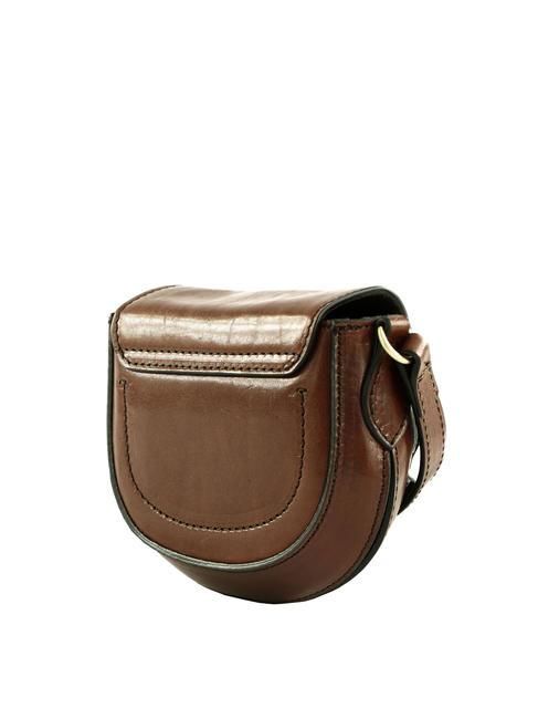 BETTINA Mini leather shoulder bag BROWN - Women’s Bags
