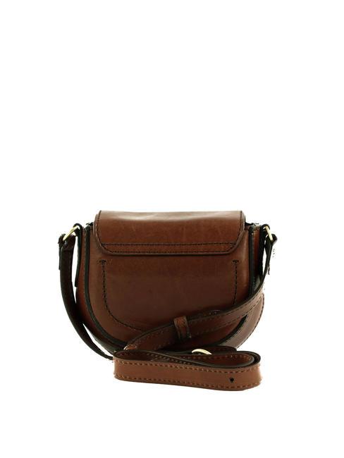 BETTINA Mini leather shoulder bag BROWN - Women’s Bags