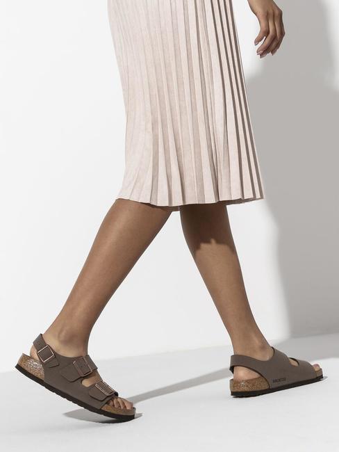 MILANO Birko-Flor sandal slipper mocca - Unisex shoes