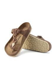 BIRKENSTOCK GIZEH Leather flip-flops cognac - Unisex shoes - 7