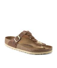BIRKENSTOCK GIZEH Leather flip-flops cognac - Unisex shoes - 4