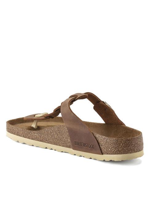 GIZEH Leather flip-flops cognac - Unisex shoes