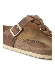BIRKENSTOCK GIZEH Leather flip-flops cognac - Unisex shoes - 6