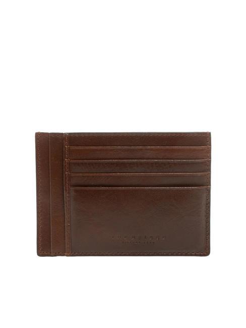 BUFALINI Flat leather card holder BROWN - Men’s Wallets