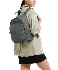 KIPLING DELIA M Backpack sign green embosse - Women’s Bags - 6