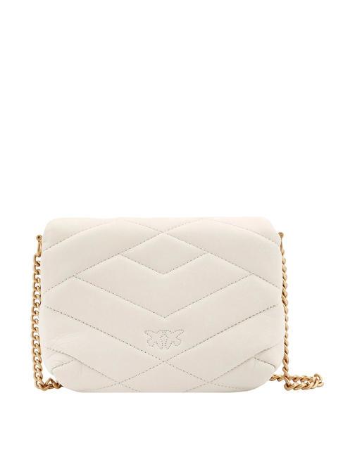 LOVE CLICK PUFF Mini quilted leather bag silk white-antique gold - Women&rsquo;s Bags