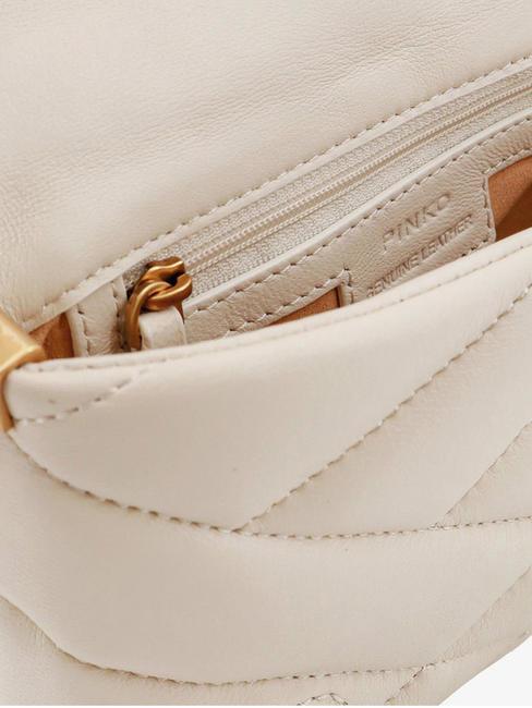 LOVE CLICK PUFF Mini quilted leather bag silk white-antique gold - Women&rsquo;s Bags