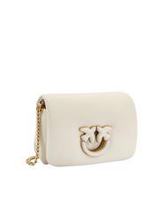 PINKO LOVE CLICK PUFF Mini leather shoulder bag white + white-block color - Women&rsquo;s Bags - 2