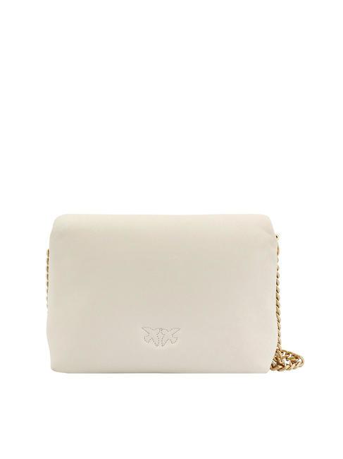 LOVE CLICK PUFF Mini leather shoulder bag white + white-block color - Women&rsquo;s Bags