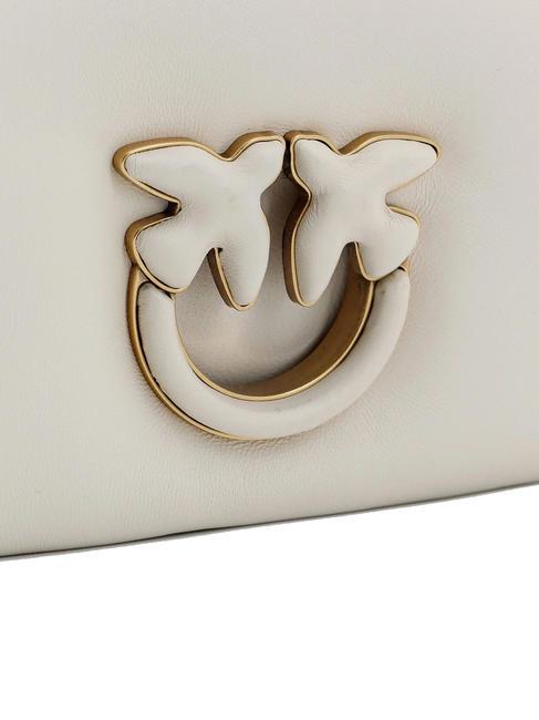 LOVE CLICK PUFF Mini leather shoulder bag white + white-block color - Women&rsquo;s Bags