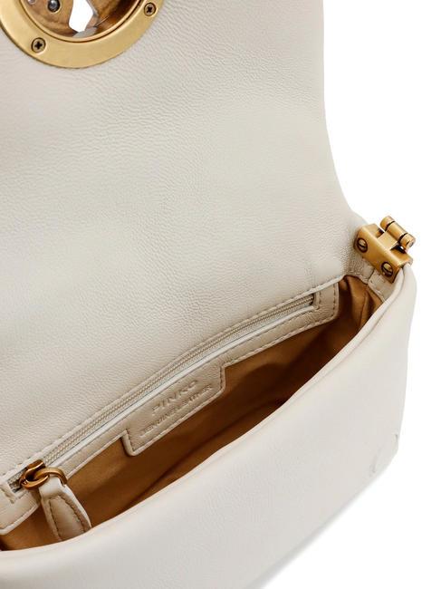LOVE CLICK PUFF Mini leather shoulder bag white + white-block color - Women&rsquo;s Bags