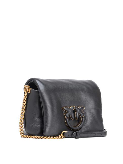 LOVE CLICK PUFF Mini leather shoulder bag black limousine block color - Women’s Bags