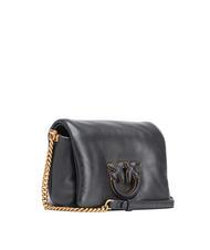PINKO LOVE CLICK PUFF Mini leather shoulder bag black limousine block color - Women’s Bags - 2