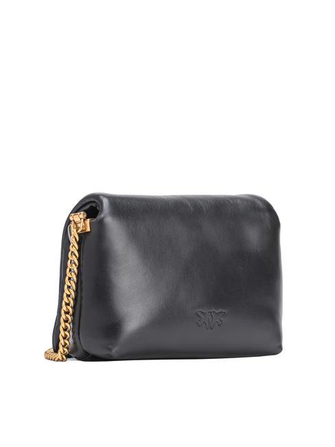 LOVE CLICK PUFF Mini leather shoulder bag black limousine block color - Women’s Bags