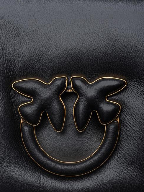 LOVE CLICK PUFF Mini leather shoulder bag black limousine block color - Women’s Bags