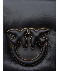 PINKO LOVE CLICK PUFF Mini leather shoulder bag black limousine block color - Women’s Bags - 4