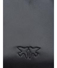 PINKO LOVE CLICK PUFF Mini leather shoulder bag black limousine block color - Women’s Bags - 5