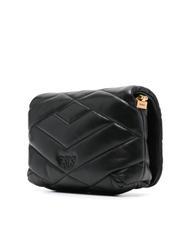 PINKO LOVE CLICK PUFF Mini quilted leather bag black-antique gold - Women’s Bags - 2