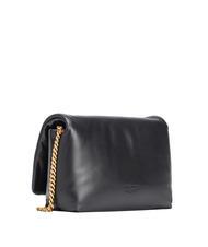 PINKO LOVE CLICK PUFF CLASSIC Leather shoulder bag black limousine block color - Women’s Bags - 3
