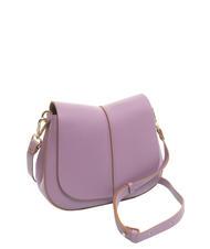 GIANNI CHIARINI HELENA ROUND Leather bag with double shoulder strap argyle purple - Women&rsquo;s Bags - 3