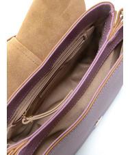 GIANNI CHIARINI HELENA ROUND Leather bag with double shoulder strap argyle purple - Women&rsquo;s Bags - 6