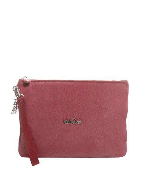 IAKA L WRISTLET Trio clutch bag with cuff carmine glitter - Women’s Bags