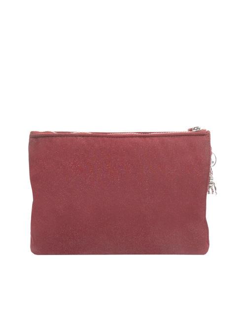 IAKA L WRISTLET Trio clutch bag with cuff carmine glitter - Women’s Bags