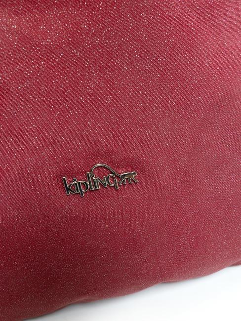 IAKA L WRISTLET Trio clutch bag with cuff carmine glitter - Women’s Bags