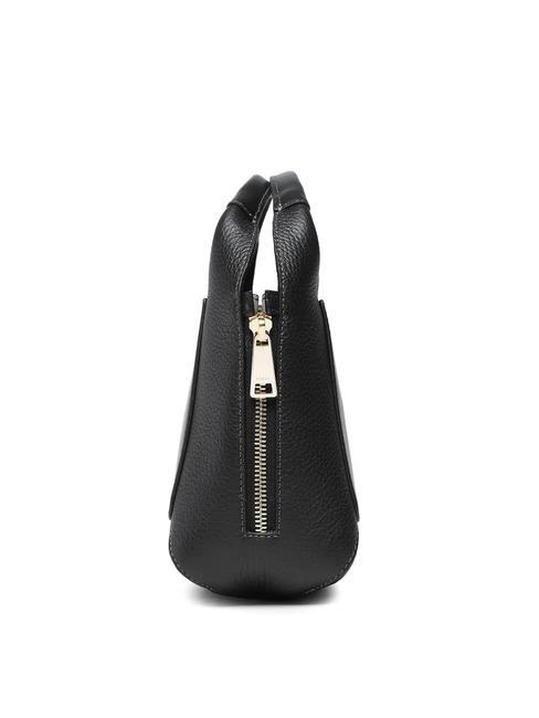 GILDA Leather mini bags with shoulder strap black + marble c - Women’s Bags