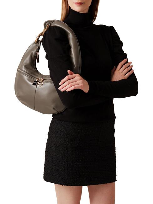 INFINITE Shoulder bag, in leather clay grey/op - Women&rsquo;s Bags