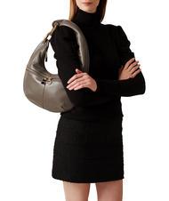 BORBONESE INFINITE Shoulder bag, in leather clay grey/op - Women&rsquo;s Bags - 4