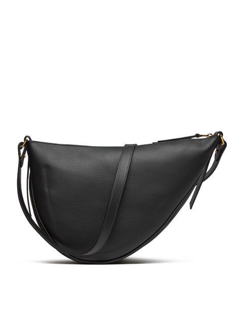 SNUGGIE snuggie borsa pelle martellata doppia Shoulder bag, in leather noir/cuir - Women&rsquo;s Bags