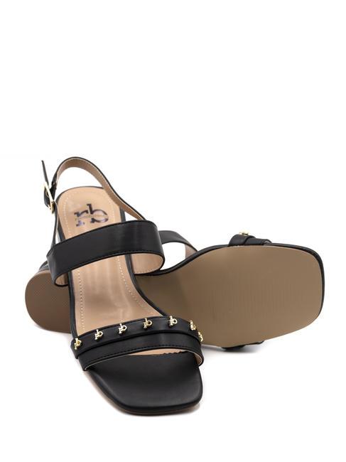RB METALLIC Flat sling back sandals black - Women’s shoes