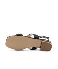 ROCCOBAROCCO RB METALLIC Flat sling back sandals black - Women’s shoes - 5