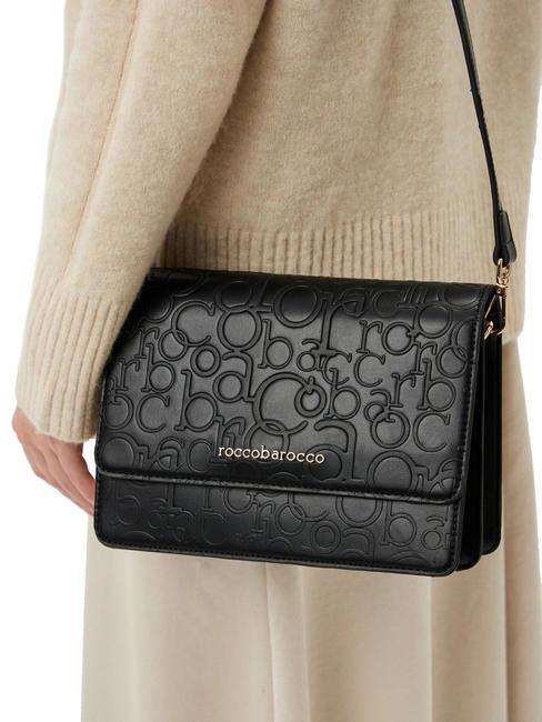 RUBINO Shoulder bag with flap black - Women’s Bags