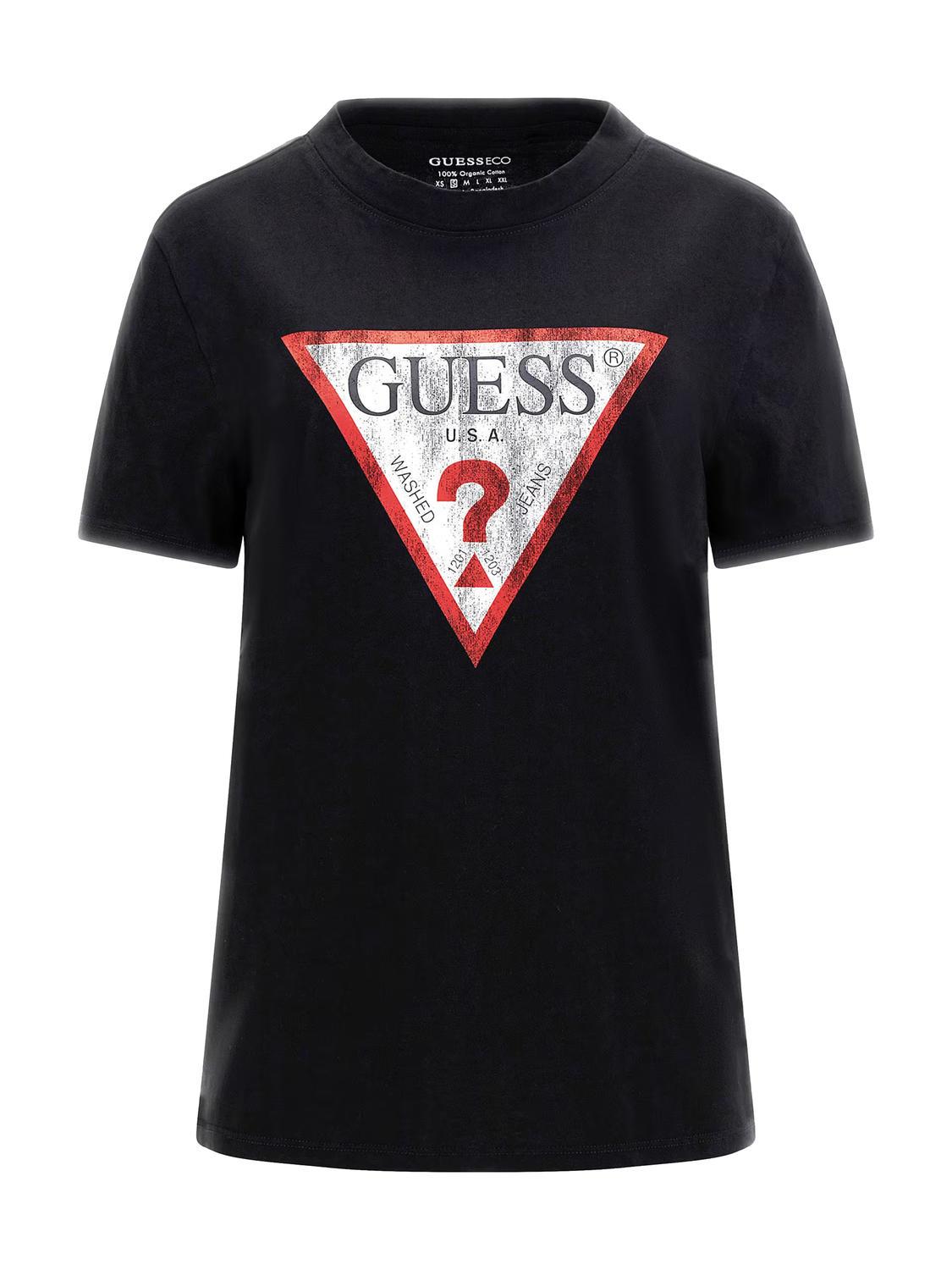 Guess Classic Fit Logo T Shirt With Logo Jetbla Buy At Outlet