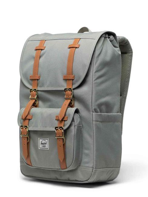LITTLE AMERICA MID Mid size backpack seagrass/white stitch - Backpacks & School and Leisure