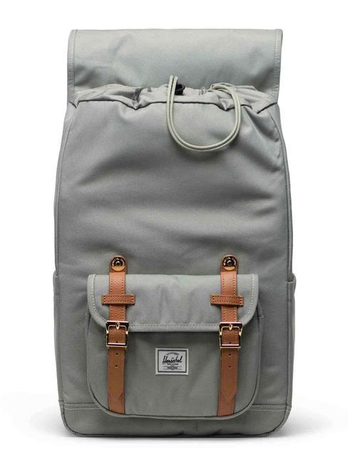 LITTLE AMERICA MID Mid size backpack seagrass/white stitch - Backpacks & School and Leisure